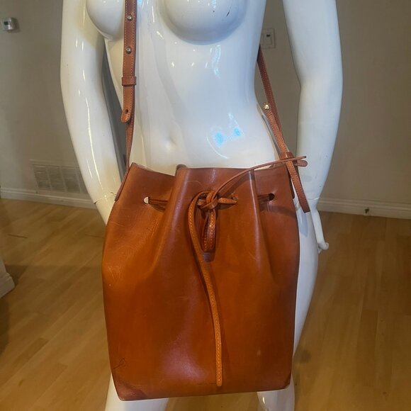 $600 MANSUR GAVRIEL BUCKET BROWN BAG - Picture 1 of 9